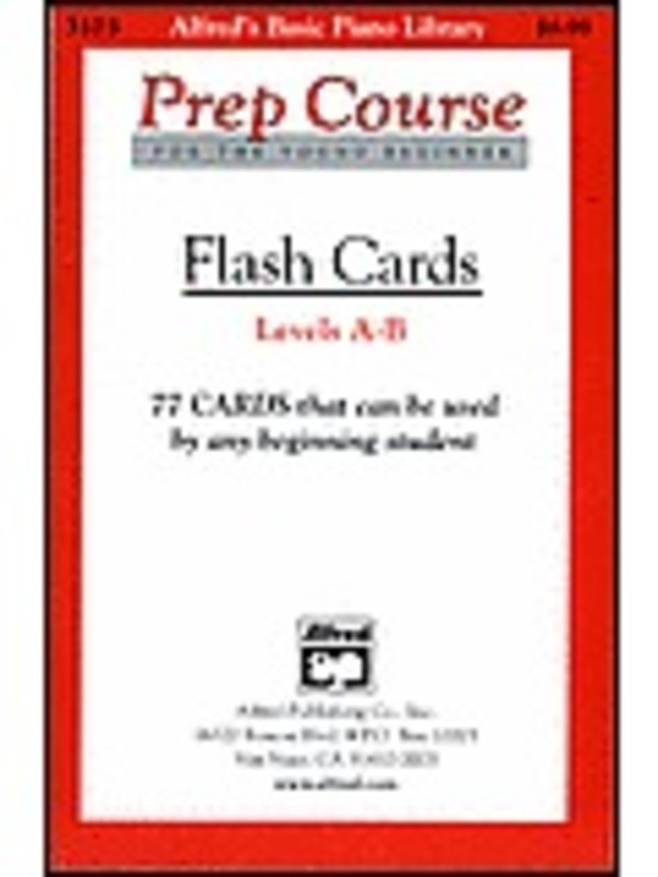 Alfred's Basic Piano Prep Course - Flash Cards Levels A & B - Alfred Music