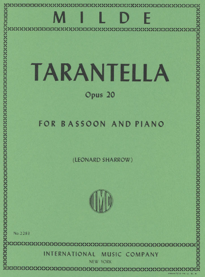 Milde - Tarantella Op20 - Bassoon/Piano Accompaniment IMC