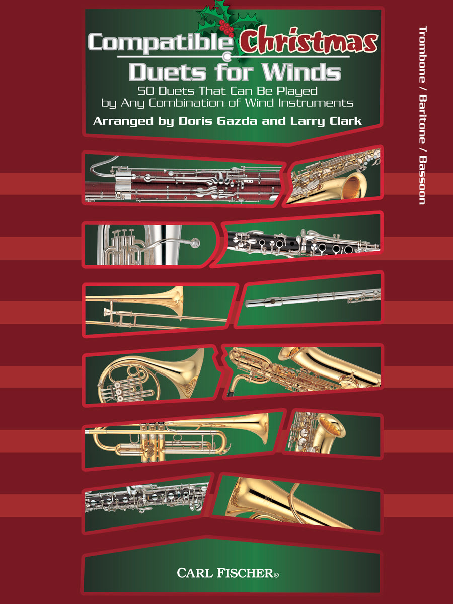 Compatible Christmas Duets for Winds - Trombone/Baritone/Bassoon - Gazda/Clark - Fischer WF152