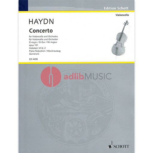 Haydn - Concerto in Dmaj Hob.VIIb:2 - Cello/Piano Accompaniment Schott SCED4498