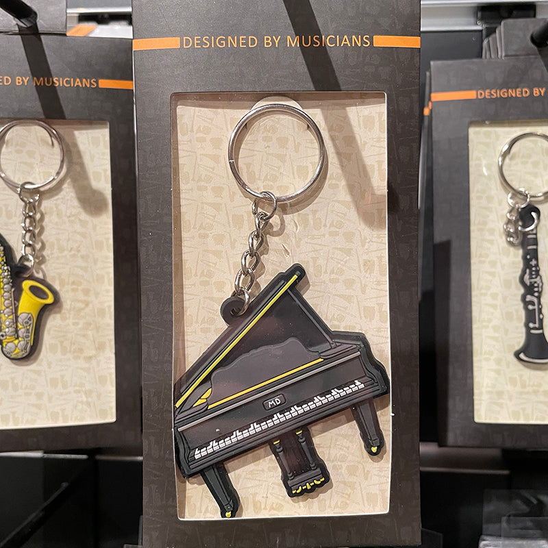 Key Chain Grand Piano Black
