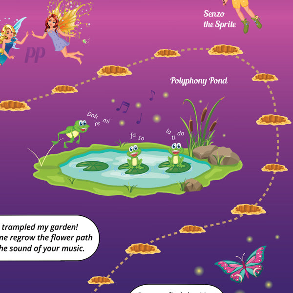 Fairy Garden A3 Music Practice Chart by Musically Gifted