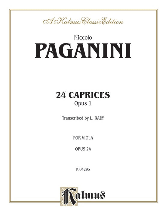 24 Caprices Opus 1 Viola