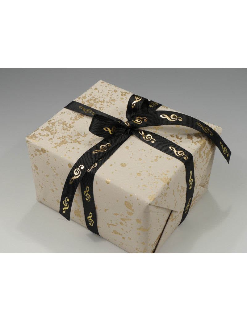 Ribbon Black with a Gold Treble Clef