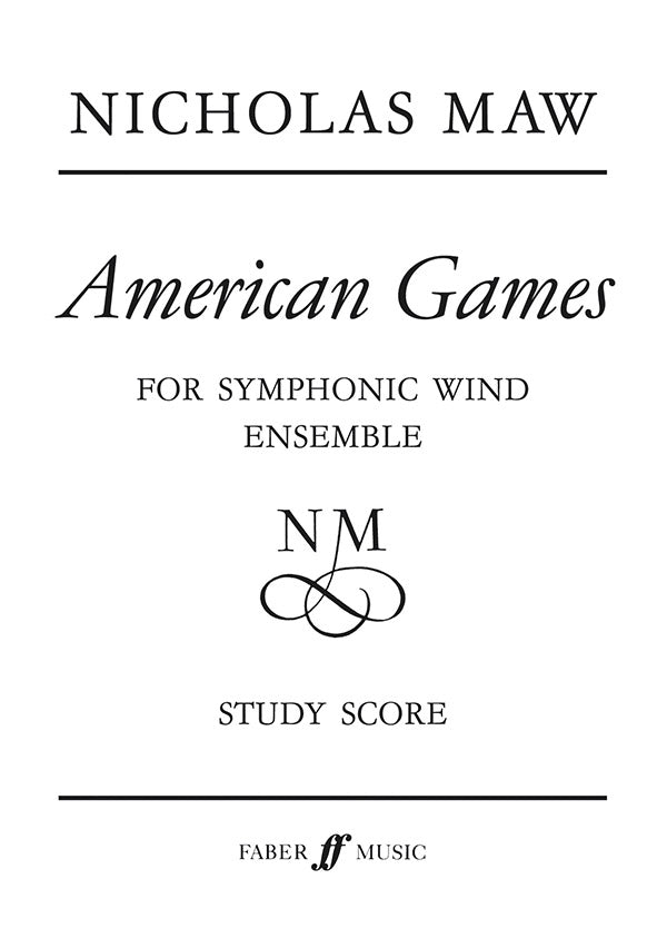 AMERICAN GAMES (WINDS BRASS & PERCUSSION) (STUDY SCORE) - Faber 0571514448