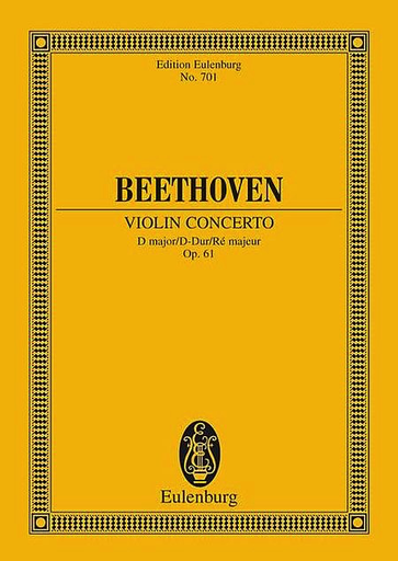 Beethoven - Violin Concerto in Dmaj Op61 - Pocket Score Eulenburg