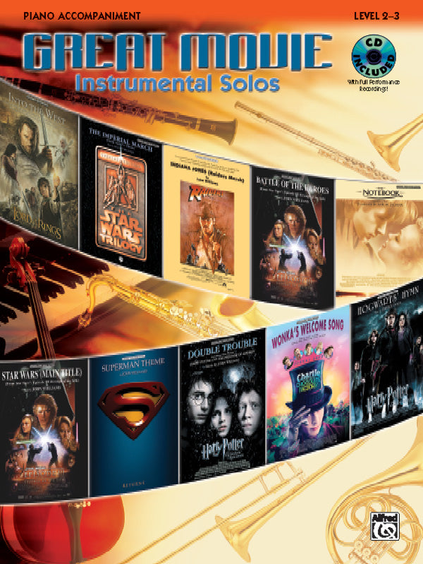 Great Movie Inst Solos Piano Accomp Bk/CD