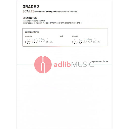 Violin Scales & Arpeggios, ABRSM Grade 2 - from 2012