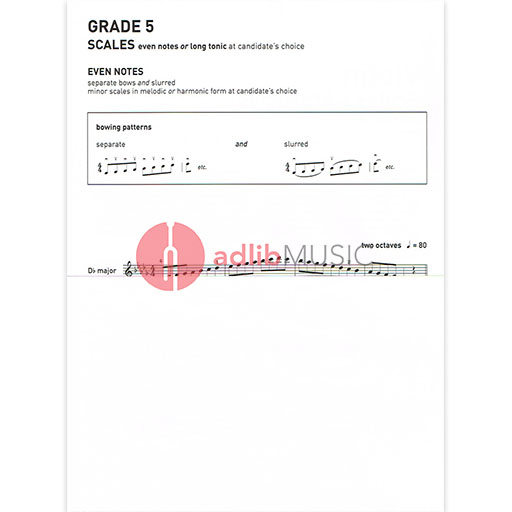 Violin Scales & Arpeggios, ABRSM Grade 5 - from 2012