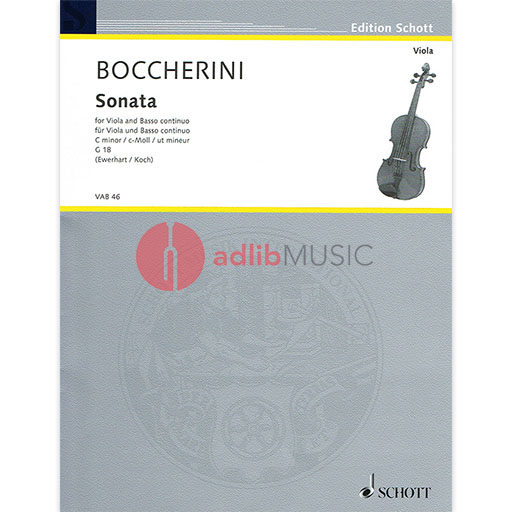 Boccherini - Sonata in Cmin - Viola/Piano Accompaniment Schott VAB46