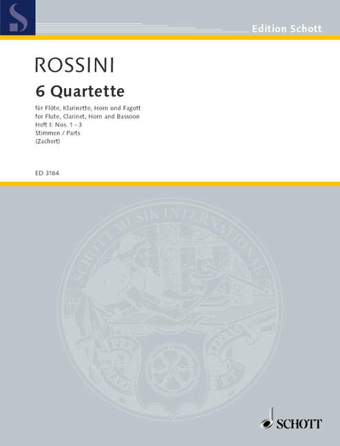 Rossini 6 Quartets Volume One No 1-3 - Parts