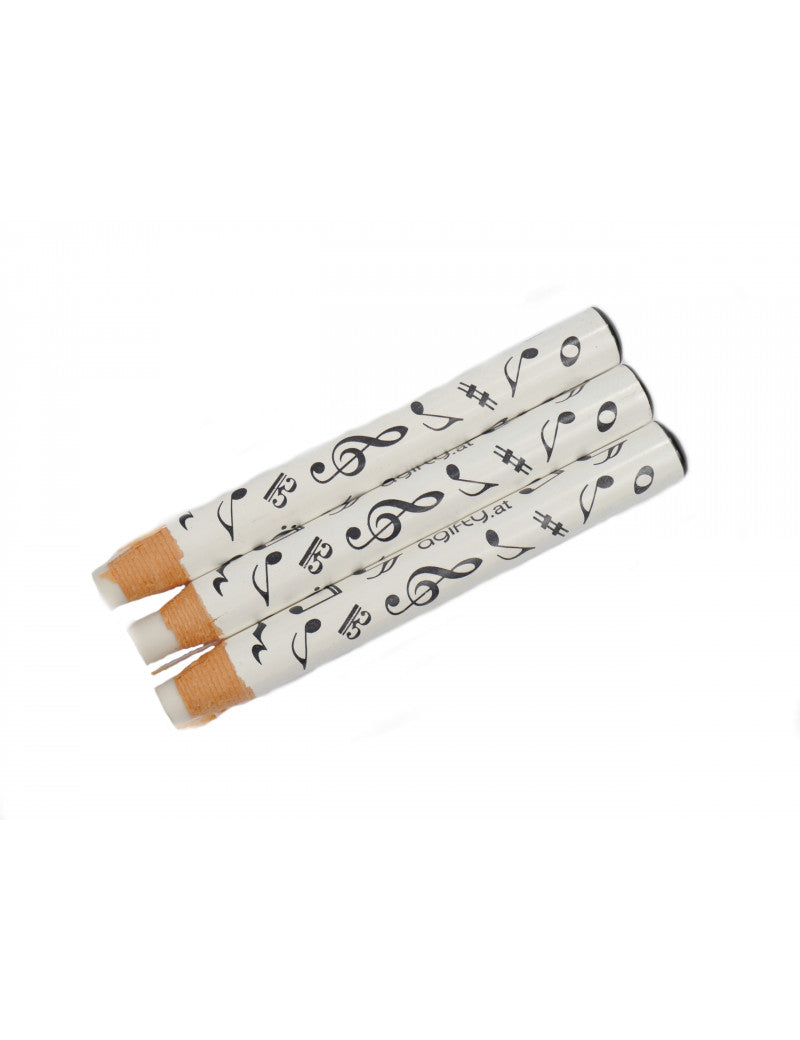 Music Eraser White with Black Notes Clefs and Symbols Pencil Shaped