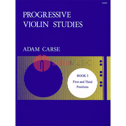 Progressive Violin Studies Book 3 - First and Third Postions - Adam Carse - Stainer & Bell