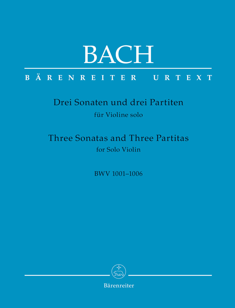 Bach 3 Sonatas and 3 Partitas Violin BWV 1001-1006