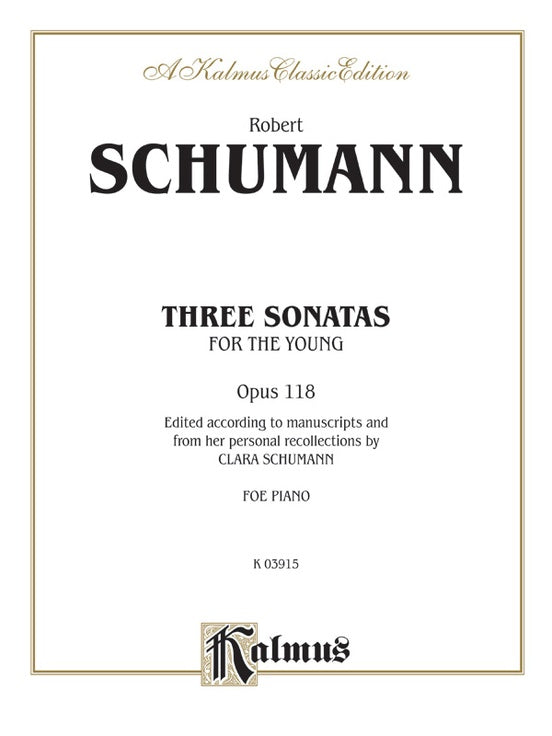 3 SONATAS OP 118 PNO