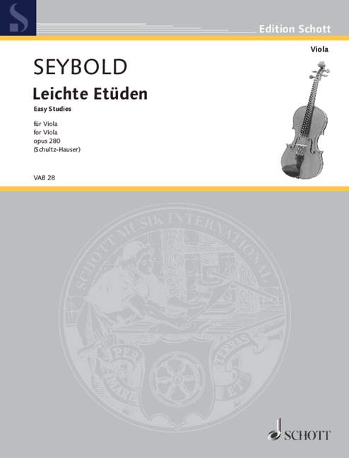 Seybold Easy Etudes Op 280 for Viola