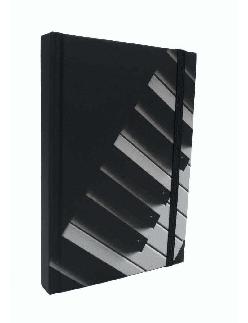 A5 Notebook Black with Piano Keyboard