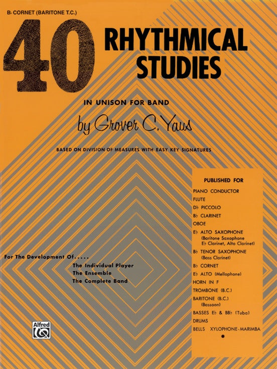 40 Rhythmical Studies B Flat Cornet / Trumpet - Yaus