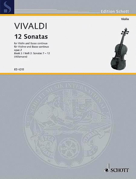 Vivaldi - 12 Sonatas Op2 Volume 2/7-12 - Violin/Piano/Cello Ad Lib Schott ED4213