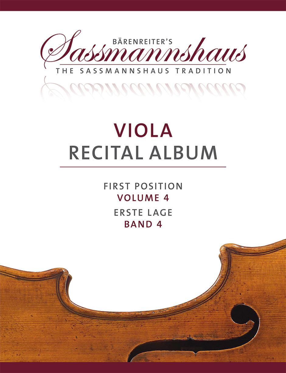 Viola Recital Album First Position, Volume 4 - Sassmannshaus - Barenreiter