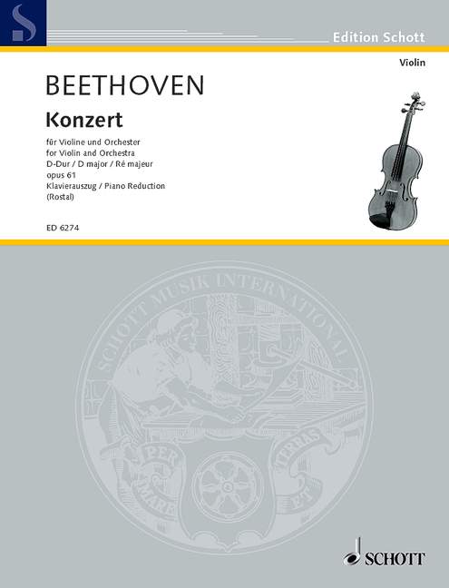 Violin Concerto in D Op 61 Violin/Piano