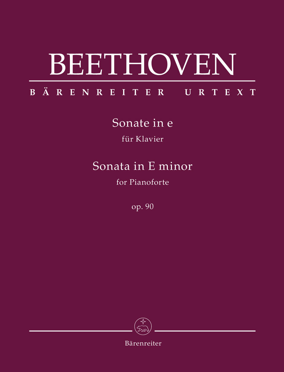 Beethoven Piano Sonata in E Minor Op 90 - Beethoven Ludwig van Del Mar Jonathan Barenreiter BA11809