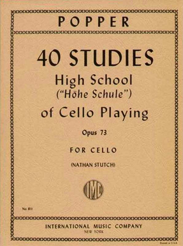 Popper 40 Studies High School of Cello Playing Op 73 - Popper David Stutch Nathan Imc IMC811