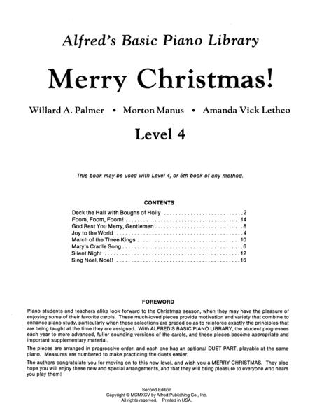 Alfred's Basic Piano Library - Merry Christmas! Book 4 - Alfred Music