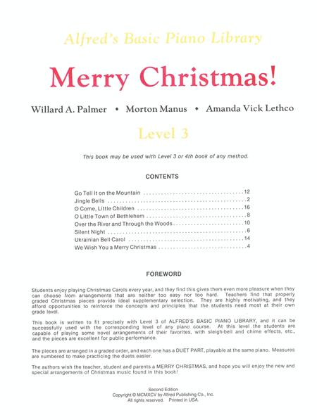 Alfred's Basic Piano Library - Merry Christmas! Book 3 - Alfred Music