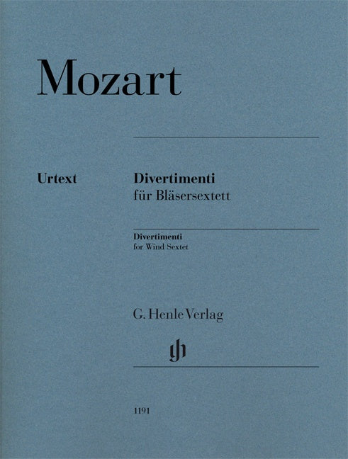 Divertimenti for 2 Oboes 2 Horns and 2 Bsn Sc/Pts
