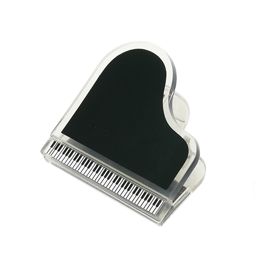 Grand Piano Magnetic Paper or Music Clip Black