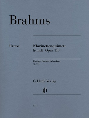 Clarinet Quintet in B minor Op 115 Score/Parts