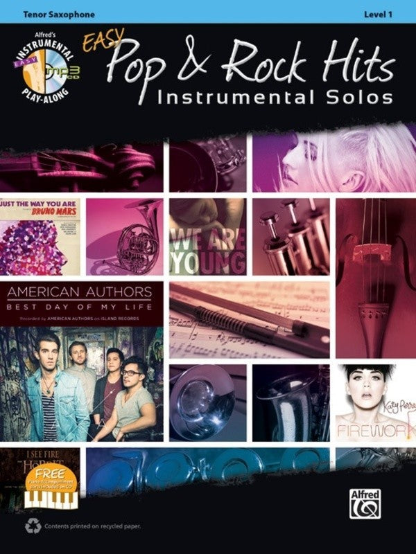 Easy Pop & Rock Hits Solos Tenor Sax Bk/CD