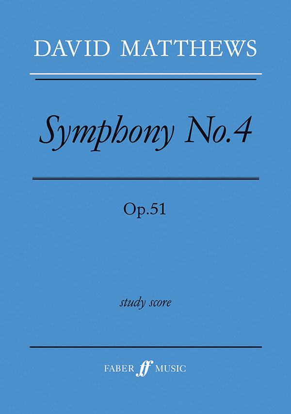 SYMPHONY NO. 4 OP. 51 (CHAMBER ORCHESTRA) (FULL SCORE) - Faber 0571516025