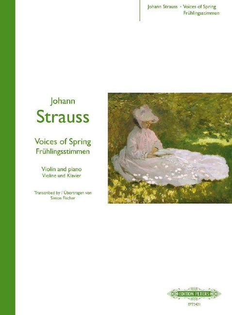 Voices of Spring Fruehlingsstimmen for Violin and Piano - Strauss Jr Johann Arr Fischer Simon Peters P72421