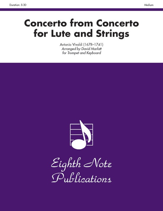 Concerto for Lute and Strings arr for Trumpet/Piano - Vivaldi - Eighth Note Publications
