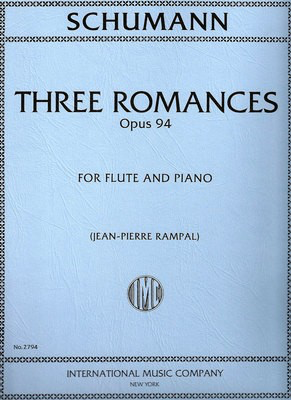 Three Romances Op 94 for Flute and Piano