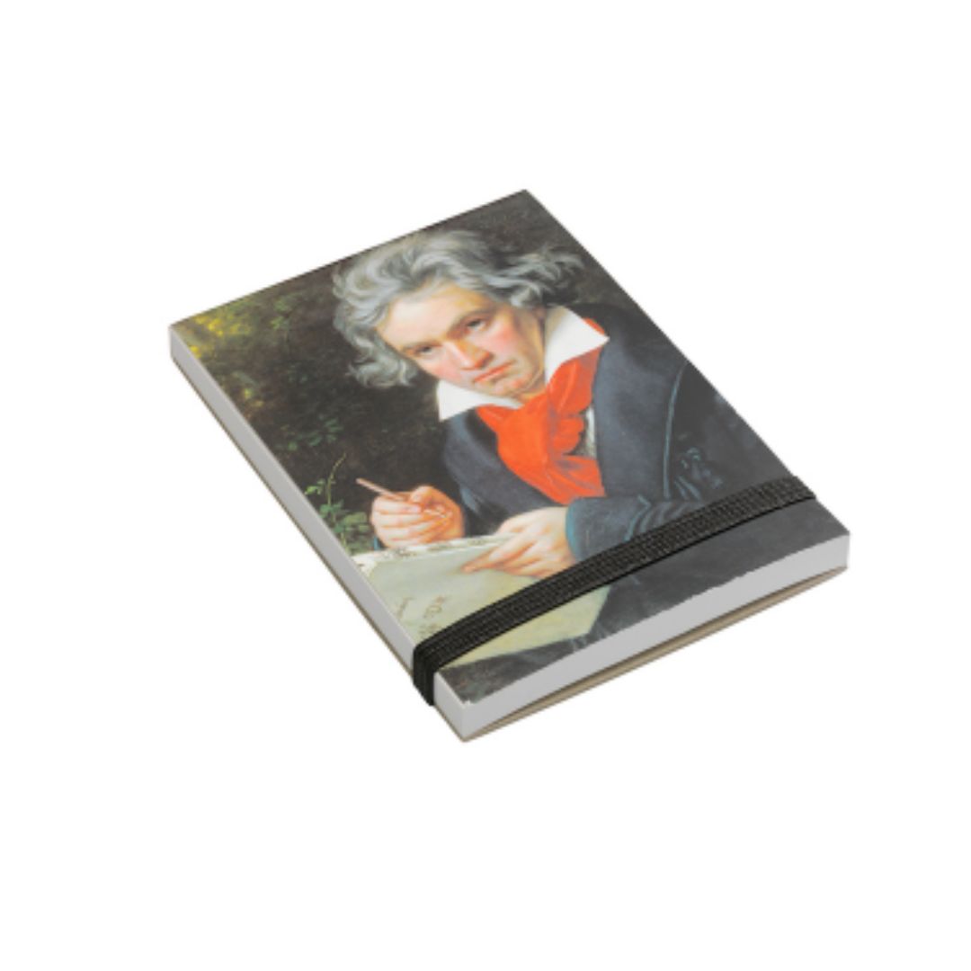 Beethoven Portrait Pocket Notepad with Elastic Band