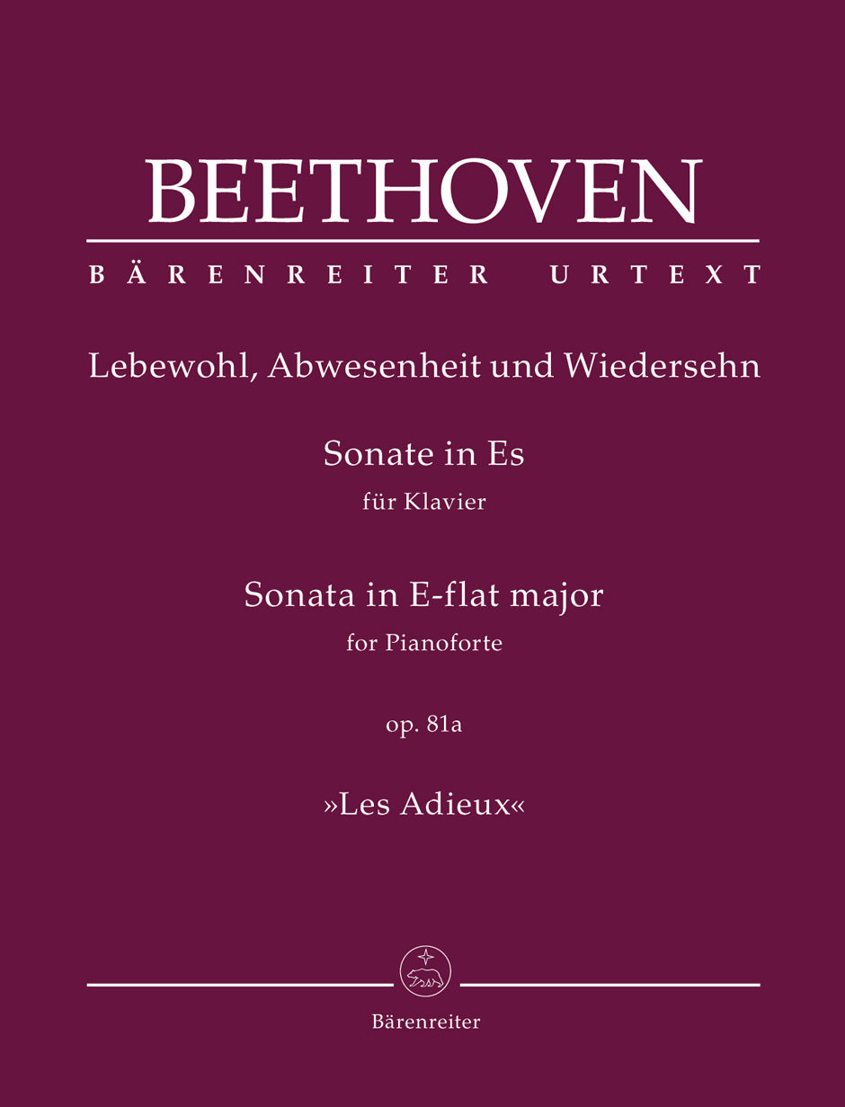 Piano Sonata in Eb Major Op 81a Les Adieux