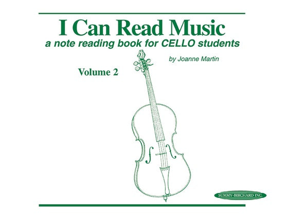I Can Read Music Volume 2 - Cello by Martin 0429
