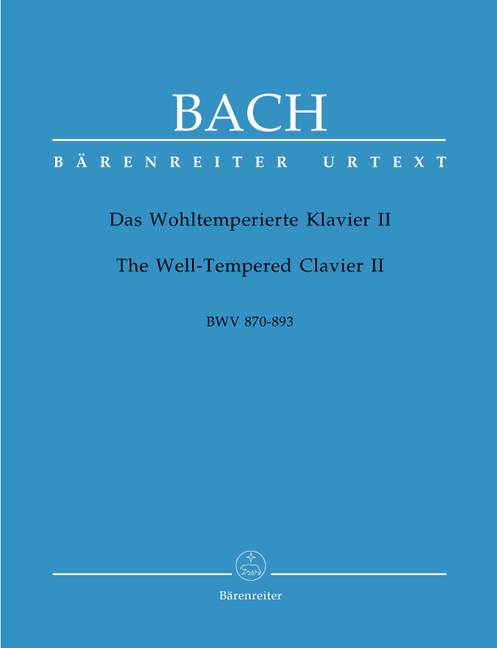 Bach Well Tempered Clavier Book 2 BWV 870-893