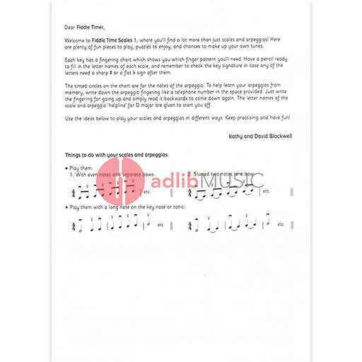 Fiddle Time Scales Book 1 - Violin - Blackwell Oxford 9780193385900