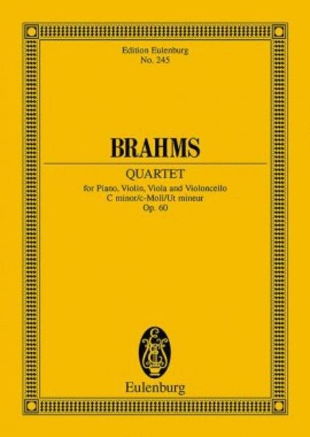 Brahms - Piano Quartet Op60 Cmin - Study Score Eulenburg ETP245