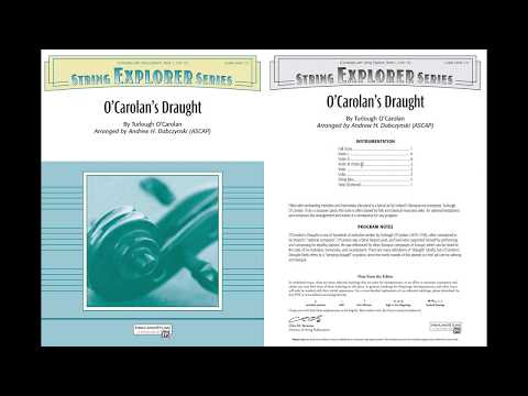 O'Carolan O'Carolan's Draught String Orchestra Grade 2.5 Score/Parts arranged by Dabczynski